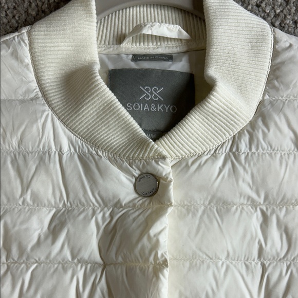 Skye Soia & Kyo Cream Half Sleeve Coat Size Medium - Picture 11 of 12